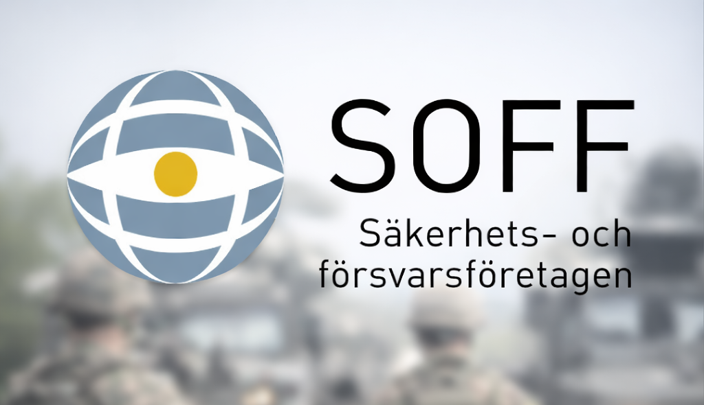 SOFF logo med militärbakgrund. Expandia är medlemsföretag i soff