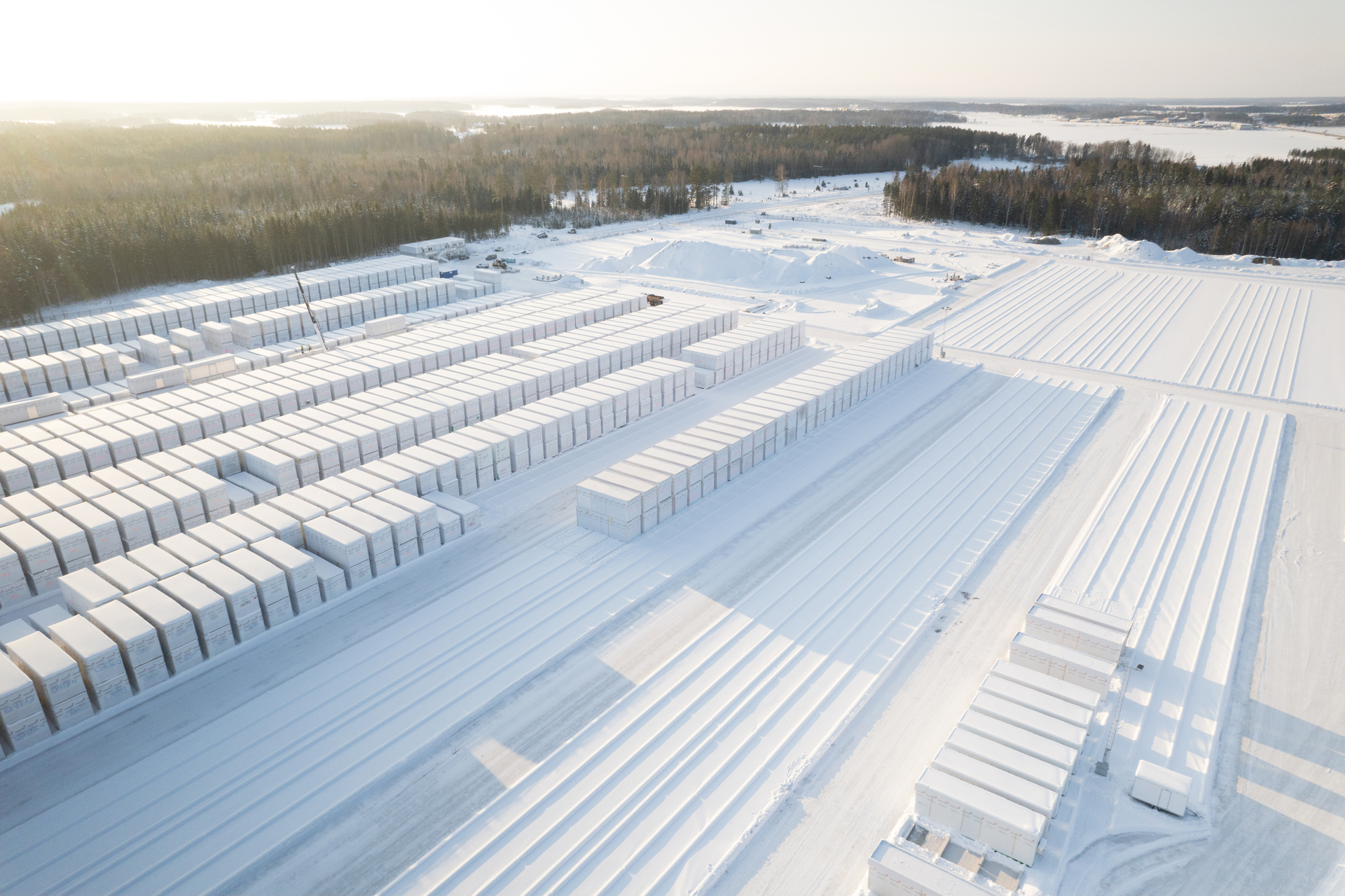 drönarbild över området i Västerås där Expandias nya huvudkontor ska byggas